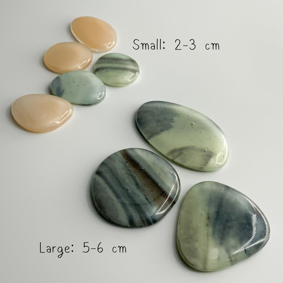 Memory Pebble: Cremation ashes encased in glass.